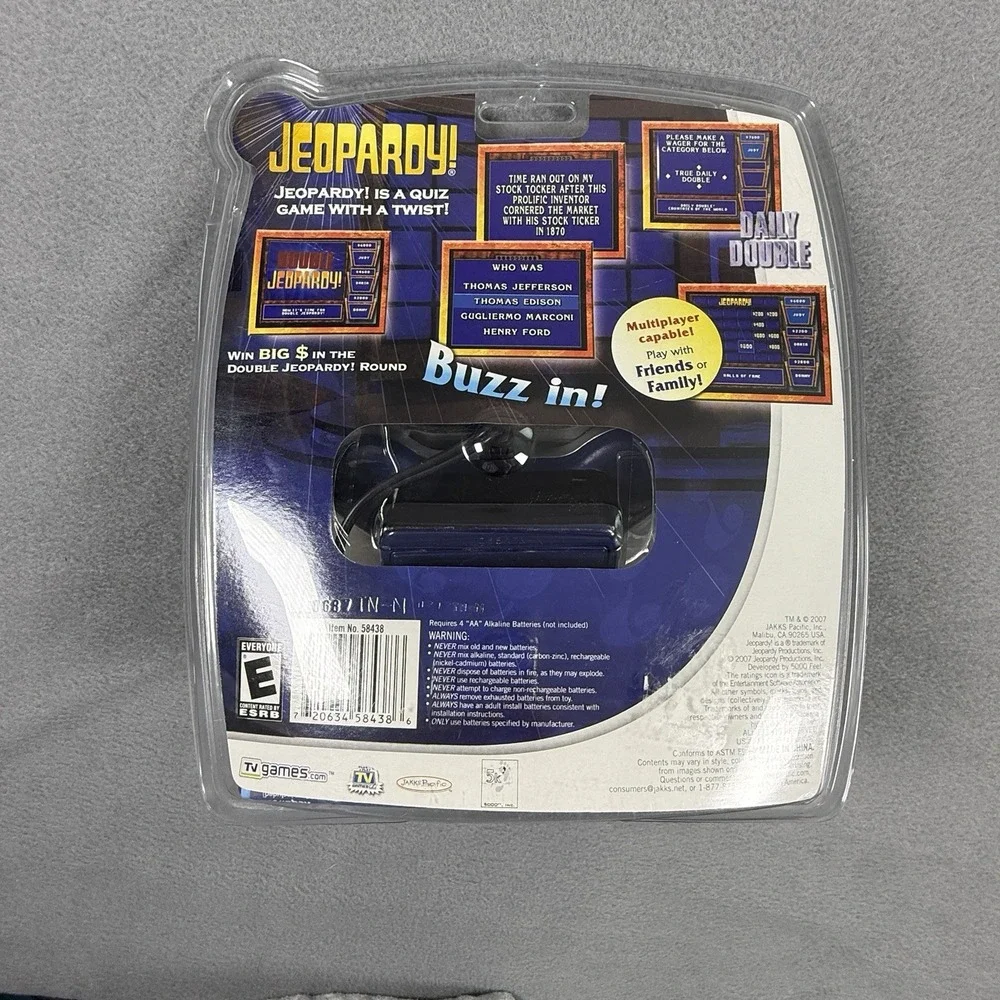 Jeopardy Plug & and Play TV Video Game Show Edition 1‎ 2007 SEALED